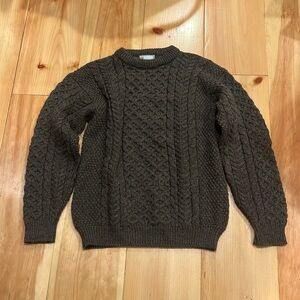 L.L. Bean vintage 100% wool Irish fisherman sweater